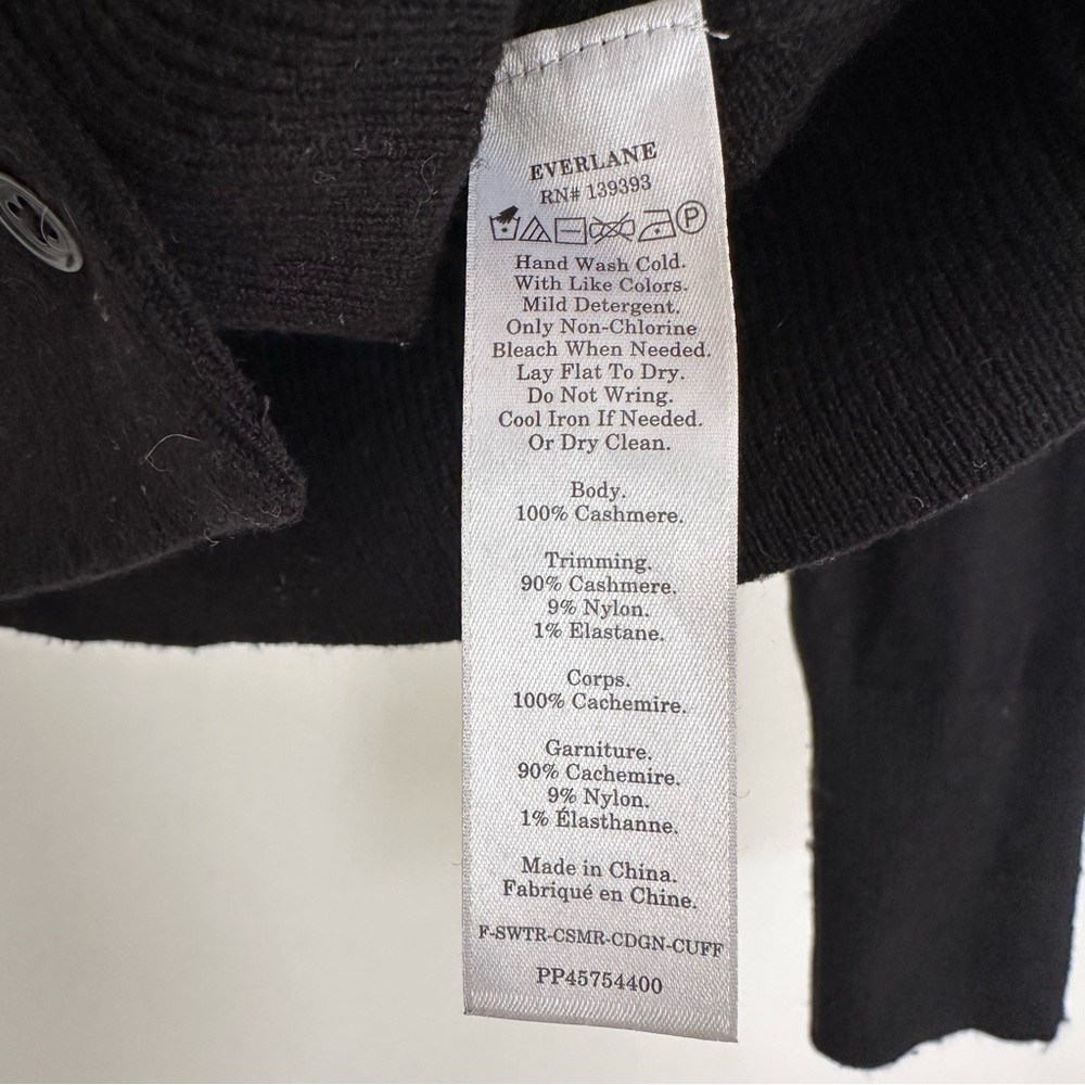 Everlane Cashmere Knit Button Up Cardigan Sweater Size Small 90s Y2K Preppy - Picture 8 of 8